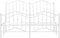 vidaXL - Bedframe - met - hoofd- - en - voeteneinde metaal - wit - 140x200 - cm