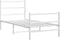vidaXL - Bedframe - met - hoofd- - en - voeteneinde metaal - wit - 90x200 - cm