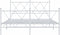 vidaXL - Bedframe - met - hoofd- - en - voeteneinde - metaal - wit - 137x190 - cm