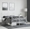 vidaXL - Bedframe - met - hoofd- - en - voeteneinde - metaal - wit - 140x200 - cm