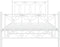 vidaXL - Bedframe - met - hoofd- - en - voeteneinde - metaal - wit - 100x190 - cm