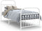 vidaXL - Bedframe - met - hoofd- - en - voeteneinde - metaal - wit - 80x200 - cm