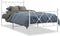vidaXL - Bedframe - met - hoofd- - en - voeteneinde - metaal - wit - 90x190 - cm