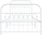 vidaXL - Bedframe - met - hoofd- - en - voeteneinde - metaal - wit - 90x190 - cm