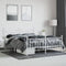 vidaXL - Bedframe - met - hoofd- - en - voeteneinde - metaal - wit - 160x200 - cm