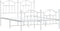 vidaXL - Bedframe - met - hoofd- - en - voeteneinde - metaal - wit - 140x190 - cm
