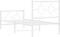 vidaXL - Bedframe - met - hoofd- - en - voeteneinde - metaal - wit - 75x190 - cm