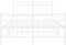 vidaXL - Bedframe - met - hoofd- - en - voeteneinde - metaal - wit - 120 - x - 190 - cm
