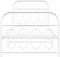 vidaXL - Bedframe - met - hoofd- - en - voeteneinde - metaal - wit - 80x200 - cm