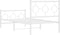 vidaXL - Bedframe - met - hoofd- - en - voeteneinde - metaal - wit - 90x190 - cm