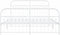 vidaXL - Bedframe - met - hoofd- - en - voeteneinde - metaal - wit - 150x200 - cm
