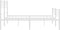 vidaXL - Bedframe - met - hoofd- - en - voeteneinde - metaal - wit - 120 - x - 190 - cm