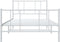 vidaXL - Bedframe - met - hoofd- - en - voeteneinde - metaal - wit - 80x200 - cm