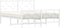 vidaXL - Bedframe - met - hoofd- - en - voeteneinde - metaal - wit - 135x190 - cm
