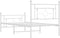 vidaXL - Bedframe - met - hoofd- - en - voeteneinde - metaal - wit - 100x190 - cm
