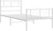 vidaXL - Bedframe - met - hoofd- - en - voeteneinde - metaal - wit - 75x190 - cm