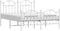 vidaXL - Bedframe - met - hoofd- - en - voeteneinde - metaal - wit - 140x190 - cm