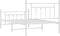 vidaXL - Bedframe - met - hoofd- - en - voeteneinde - metaal - wit - 100x200 - cm