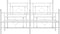 vidaXL - Bedframe - met - hoofd- - en - voeteneinde - metaal - wit - 160x200 - cm