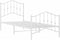 vidaXL - Bedframe - met - hoofd- - en - voeteneinde metaal - wit - 80x200 - cm