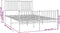 vidaXL - Bedframe - met - hoofd- - en - voeteneinde - metaal - wit - 140x200 - cm