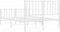 vidaXL - Bedframe - met - hoofd- - en - voeteneinde metaal - wit - 120x190 - cm
