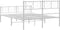 vidaXL - Bedframe - met - hoofd- - en - voeteneinde - metaal - wit - 140x200 - cm