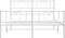 vidaXL - Bedframe - met - hoofd- - en - voeteneinde - metaal - wit - 140x190 - cm