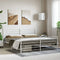 vidaXL - Bedframe - met - hoofd- - en - voeteneinde - metaal - wit - 183x213 - cm