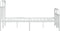 vidaXL - Bedframe - met - hoofd- - en - voeteneinde - metaal - wit - 183x213 - cm