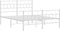 vidaXL - Bedframe - met - hoofd- - en - voeteneinde - metaal - wit - 120x200 - cm