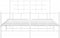 vidaXL - Bedframe - met - hoofd- - en - voeteneinde - metaal - wit - 135x190 - cm
