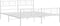 vidaXL - Bedframe - met - hoofd- - en - voeteneinde - metaal - wit - 183x213 - cm