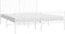 vidaXL - Bedframe - met - hoofd- - en - voeteneinde - metaal - wit - 150x200 - cm