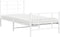 vidaXL - Bedframe - met - hoofd- - en - voeteneinde - metaal - wit - 90x190 - cm