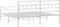 vidaXL - Bedframe - met - hoofd- - en - voeteneinde - metaal - wit - 183x213 - cm