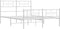 vidaXL - Bedframe - met - hoofd- - en - voeteneinde - metaal - wit - 135x190 - cm