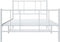 vidaXL - Bedframe - met - hoofd- - en - voeteneinde - metaal - wit - 100x200 - cm