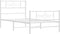 vidaXL - Bedframe - met - hoofd- - en - voeteneinde - metaal - wit - 90x200 - cm