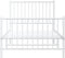 vidaXL - Bedframe - met - hoofd- - en - voeteneinde - metaal - wit - 90x190 - cm