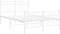 vidaXL - Bedframe - met - hoofd- - en - voeteneinde - metaal - wit - 120 - x - 190 - cm