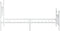 vidaXL - Bedframe - met - hoofd- - en - voeteneinde - metaal - wit - 90x200 - cm