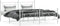 vidaXL - Bedframe - met - hoofd- - en - voeteneinde - metaal - wit - 183x213 - cm