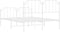 vidaXL - Bedframe - met - hoofd- - en - voeteneinde metaal - wit - 135x190 - cm