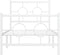 vidaXL - Bedframe - met - hoofd- - en - voeteneinde - metaal - wit - 80x200 - cm