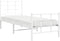 vidaXL - Bedframe - met - hoofd- - en - voeteneinde - metaal - wit - 75x190 - cm