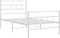 vidaXL - Bedframe - met - hoofd- - en - voeteneinde - metaal - wit - 90x200 - cm