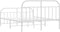 vidaXL - Bedframe - met - hoofd- - en - voeteneinde - metaal - wit - 135x190 - cm