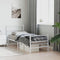 vidaXL - Bedframe - met - hoofd- - en - voeteneinde metaal - wit - 80x200 - cm
