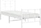 vidaXL - Bedframe - met - hoofd- - en - voeteneinde - metaal - wit - 80x200 - cm